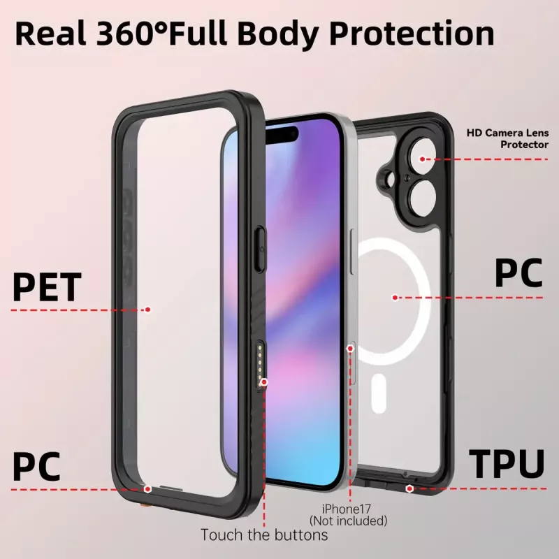4smarts Dangtelis iPhone 17 16 cm (6,3 colio) Juodas Peršviečiamas