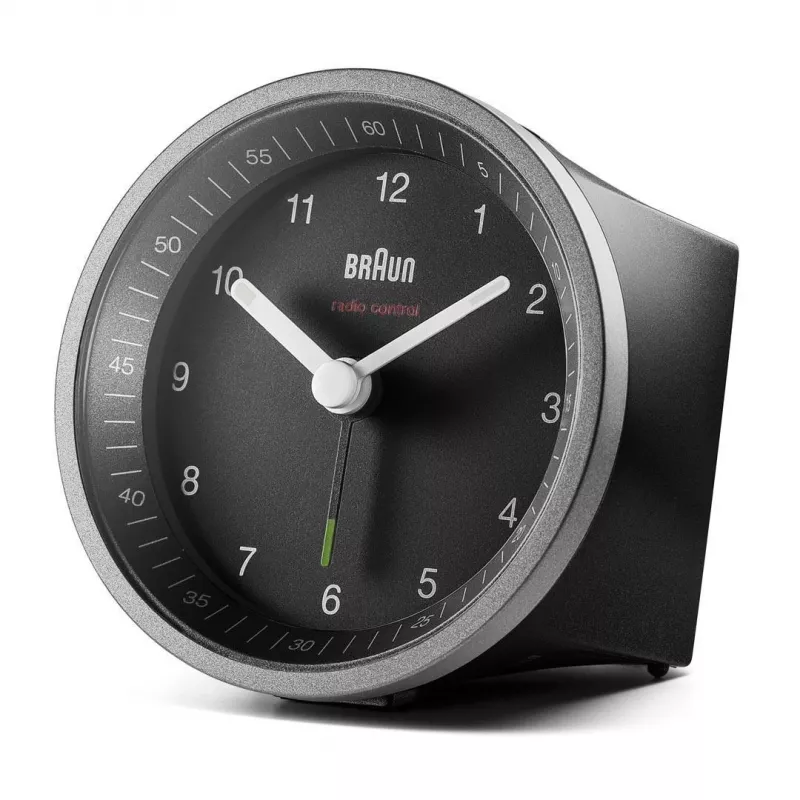 Braun BC07SB-DCF Kvarcinis radijo signalo žadintuvas, juodas, sidabrinis