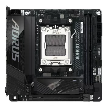 GIGABYTE B850I AORUS PRO pagrindinė plokštė – AMD Ryzen 9000 serijos, 8+2+1 fazių skaitmeninis VRM, iki 8400MHz DDR5 (OC), 1xPCIe 5.0 + 1xPCIe 4.0 M.2, 2.5GbE LAN, Wi-Fi 7, USB 3.2 Gen 2