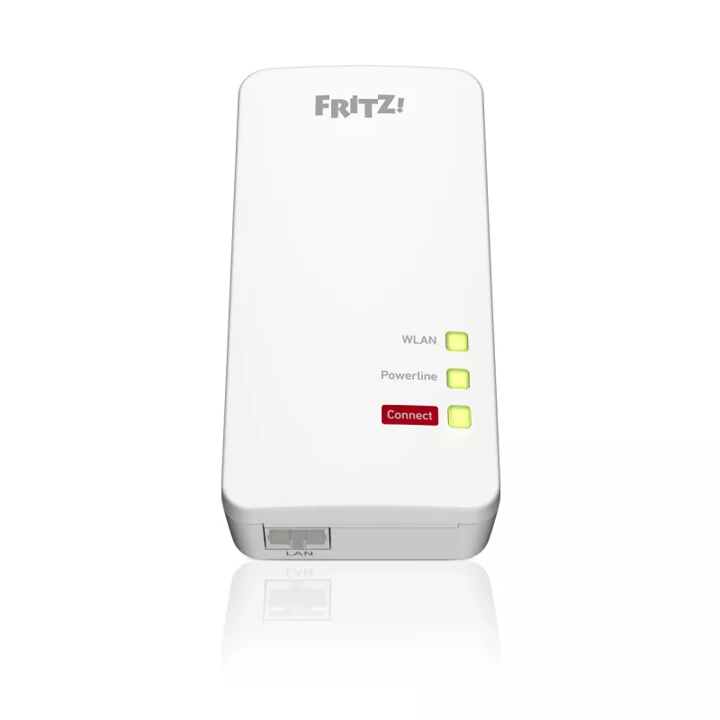 FRITZ!Powerline 1260E – belaidis maršrutizatorius per elektros tinklą 1200 Mbit/s, Gigabit Ethernet, Wi-Fi AC+N, baltas