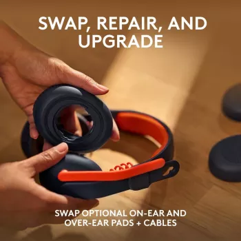 LOGITECH Zone Learn – ausinės USB-C, ant ausų, klasikinė mėlyna