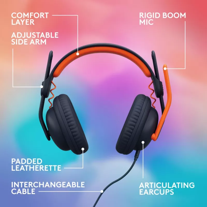 LOGITECH Zone Learn – ausinės USB-C, ant ausų, klasikinė mėlyna