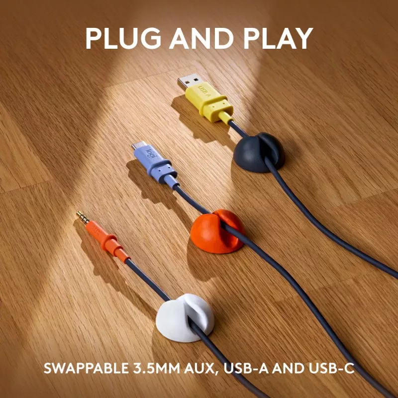 LOGITECH Zone Learn – ausinės USB-C, ant ausų, klasikinė mėlyna