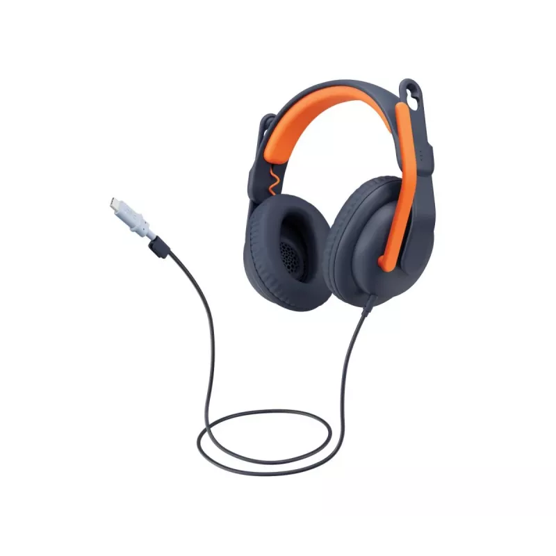 LOGITECH Zone Learn – ausinės USB-C, ant ausų, klasikinė mėlyna