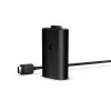 Įkrovimo rinkinys Microsoft Xbox One Play & Charge Kit – įkraunama laidinė baterija su USB Type-C, juoda, matinis paviršius