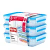 EMSA 515645 maisto laikymo indas stačiakampis 1,2 L skaidrus 3 vnt.