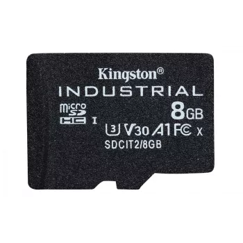 Kingston Technology 8 GB microSDHC Industrial C10 A1 pSLC atminties kortelė be adapterio