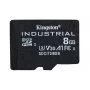 Kingston Technology 8 GB microSDHC Industrial C10 A1 pSLC atminties kortelė be adapterio