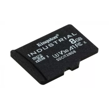 Kingston Technology 8 GB microSDHC Industrial C10 A1 pSLC atminties kortelė be adapterio