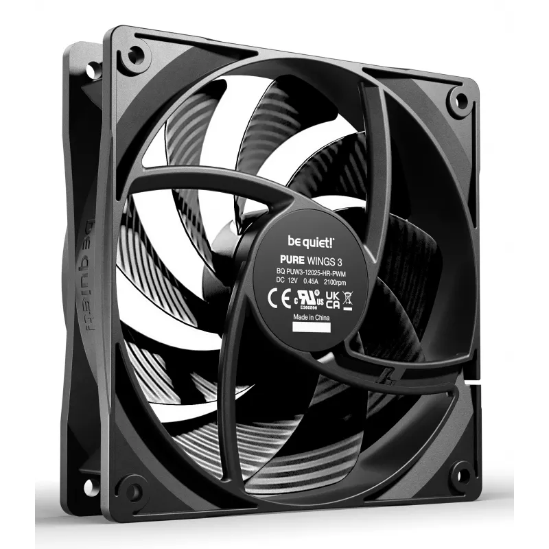 be quiet! Pure Wings 3 120mm PWM high-speed Triple Pack – kompiuterio ventiliatorius 12 cm juodas 3 vnt.