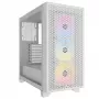 CORSAIR 3000D RGB Airflow vidutinis bokštinis kompiuterio korpusas – baltas