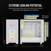 CORSAIR 3000D RGB Airflow vidutinis bokštinis kompiuterio korpusas – baltas
