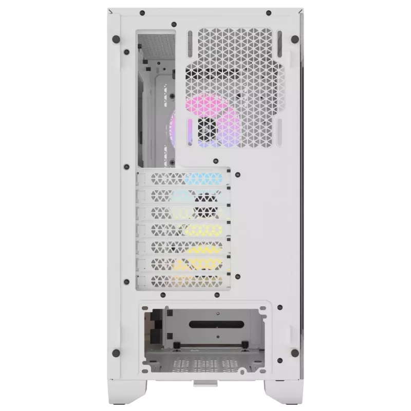 CORSAIR 3000D RGB Airflow vidutinis bokštinis kompiuterio korpusas – baltas