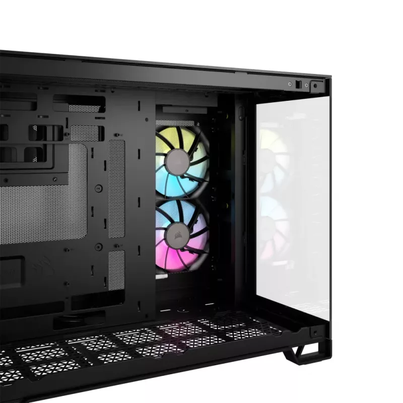 CORSAIR PC korpusas - Icue Link 2500X RGB Micro ATX dviejų kamerų juodas