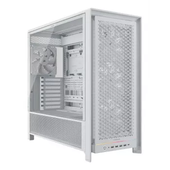 CORSAIR FRAME 5000D baltas vidutinio bokšto kompiuterio korpusas su dideliu oro srautu