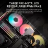 Korpusas CORSAIR 3500X RS-R ARGB – Juodas, grūdintas stiklas, ATX/EATX/Micro-ITX, 3×120 mm priekiniai ventiliatoriai