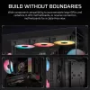 Korpusas CORSAIR 3500X RS-R ARGB – Juodas, grūdintas stiklas, ATX/EATX/Micro-ITX, 3×120 mm priekiniai ventiliatoriai