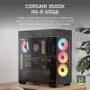 Korpusas CORSAIR 3500X RS-R ARGB – Juodas, grūdintas stiklas, ATX/EATX/Micro-ITX, 3×120 mm priekiniai ventiliatoriai
