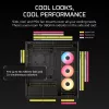 Korpusas CORSAIR 3500X RS-R ARGB – Juodas, grūdintas stiklas, ATX/EATX/Micro-ITX, 3×120 mm priekiniai ventiliatoriai