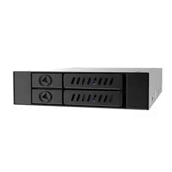 Chieftec CMR-225 adapterio plokštė 3,5 inch į 2x2,5 inch SATA diskams, juoda