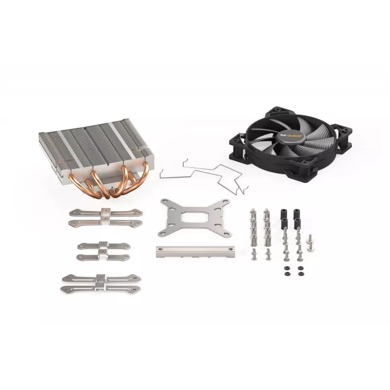 be quiet! Shadow Rock LP CPU aušintuvas, 120 mm ventiliatorius, Intel LGA1700/1200/1150/1151/1155/2011 Square ILM, AMD AM5/AM4/AM3(+)/AM2(+)/FM1/FM2(+), 130 W TDP, aukštis 75,4 mm
