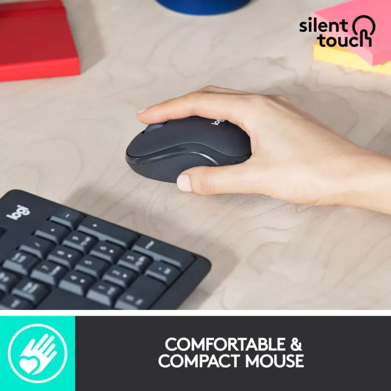 LOGITECH MK295 tylus belaidis rinkinys grafito spalvos AZERTY belgiškas