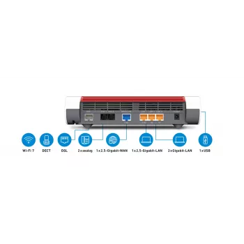 FRITZ!Box 7682 belaidis maršrutizatorius 2.5 Gigabit Ethernet Dviejų juostų (2.4 GHz / 5 GHz) Baltas
