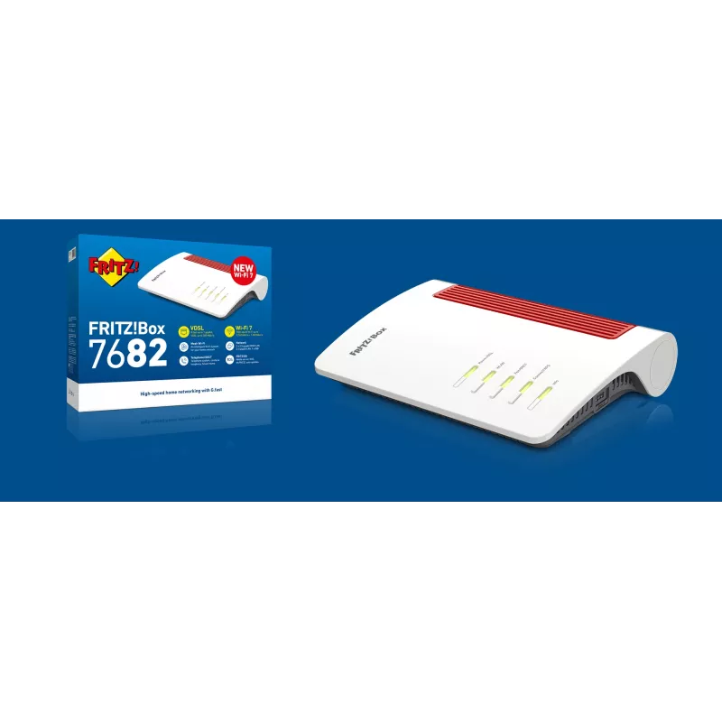 FRITZ!Box 7682 belaidis maršrutizatorius 2.5 Gigabit Ethernet Dviejų juostų (2.4 GHz / 5 GHz) Baltas
