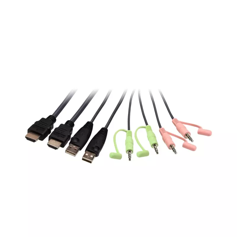 ATEN CS22H 2-portų USB 4K HDMI KVM jungiklis su nuotoliniu prievado parinkikliu