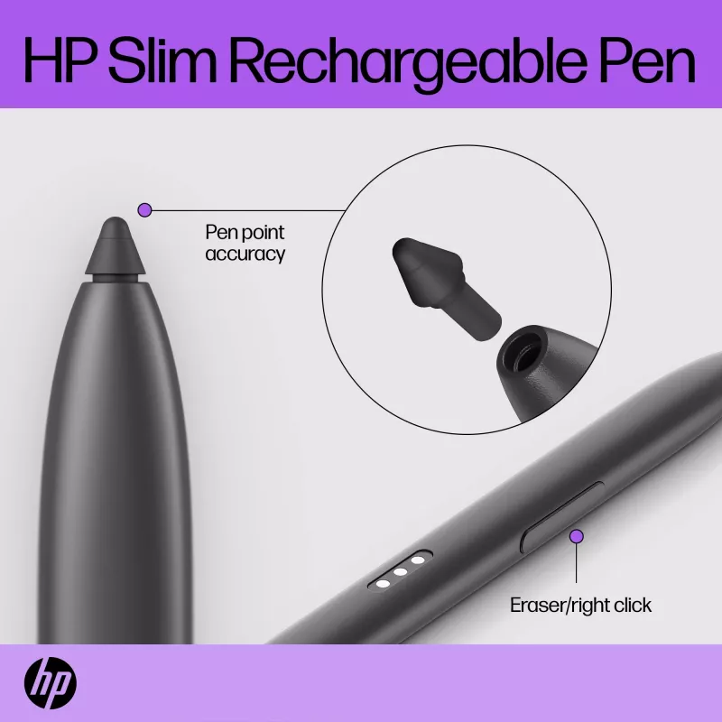 HP Slim Rechargeable Pen juodas su įmontuota baterija