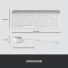 LOGITECH MK470 belaidis klaviatūros ir pelės rinkinys – Offwhite – AZERTY prancūzų