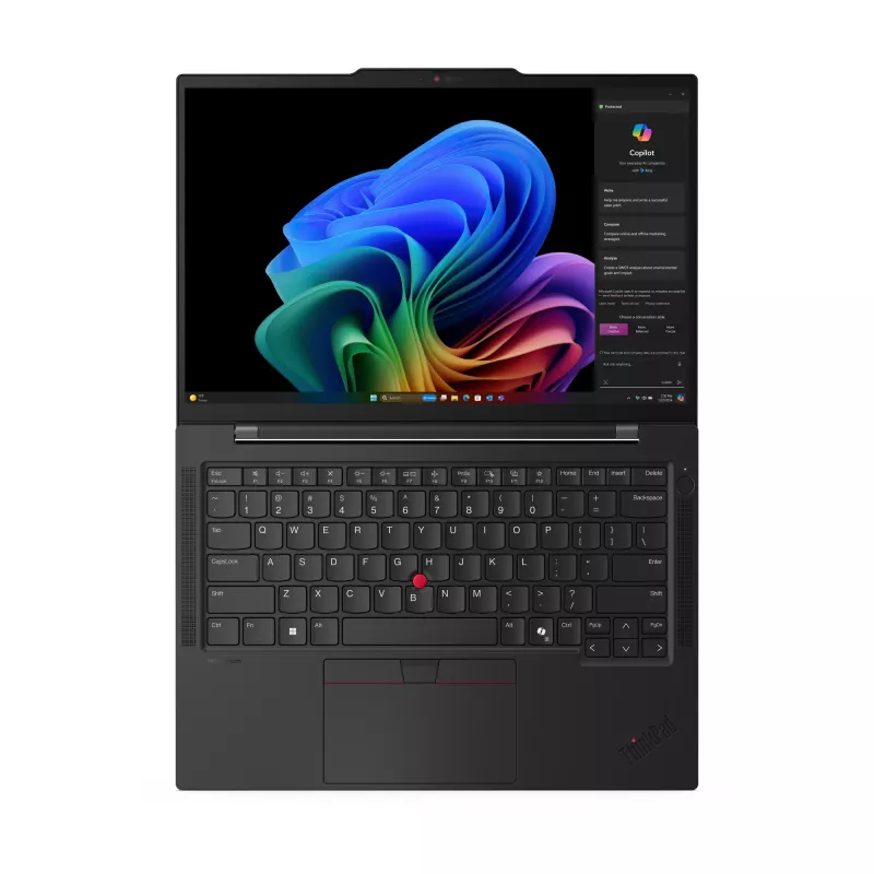 Nešiojamas kompiuteris Lenovo ThinkPad T14s Gen 6 (Snapdragon) Copilot+ PC X1E-78-100 35,6 cm (14 colių) WUXGA 32 GB LPDDR5x-SDRAM 1 TB SSD Wi-Fi 7 (802.11be) Windows 11 Pro
