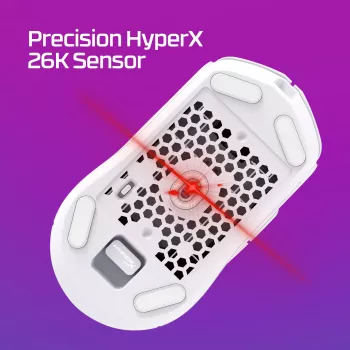 HyperX Pulsefire Haste 2 - Belaidė žaidimų pelė (balta)