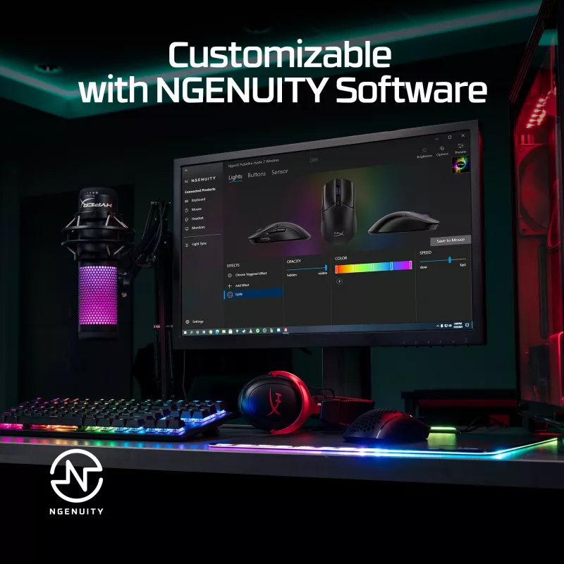 HyperX Pulsefire Haste 2 - Belaidė žaidimų pelė (balta)