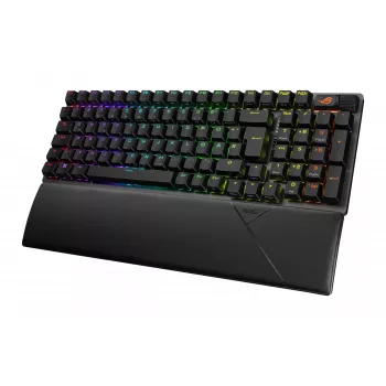 ASUS ROG Strix Scope II 96 Wireless klaviatūra, USB + RF Wireless + Bluetooth, QWERTZ vokiškas išdėstymas, juoda