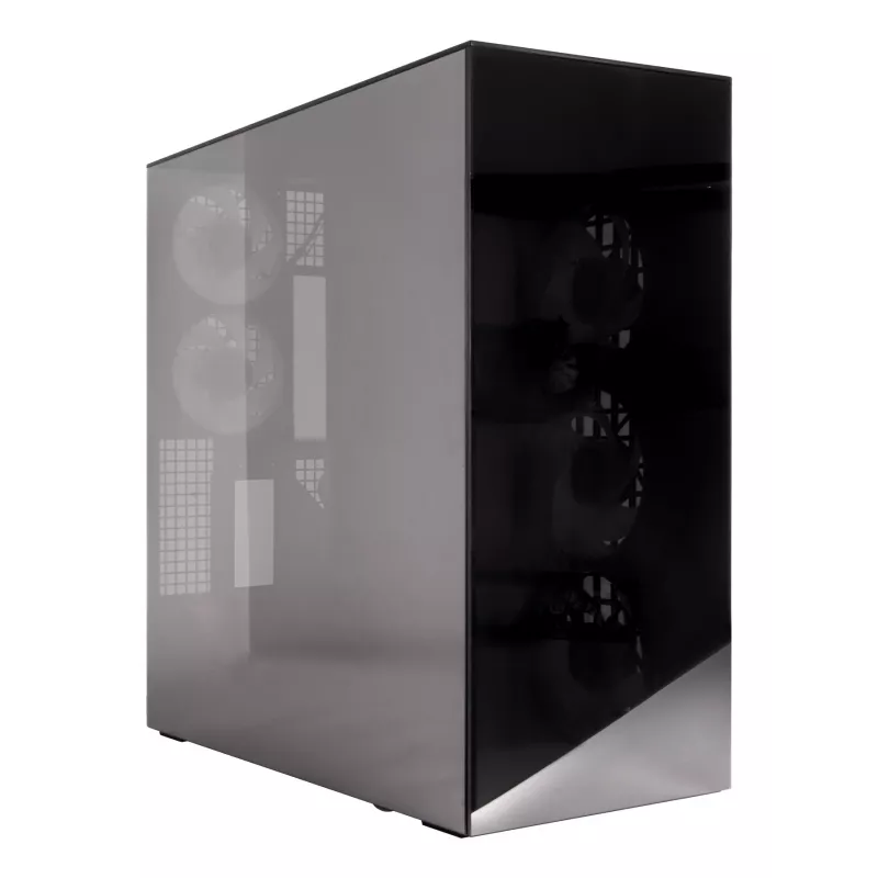 Korpusas ARCTIC Xtender VG (Mirror Black) Premium E-ATX su vertikaliu GPU montavimu