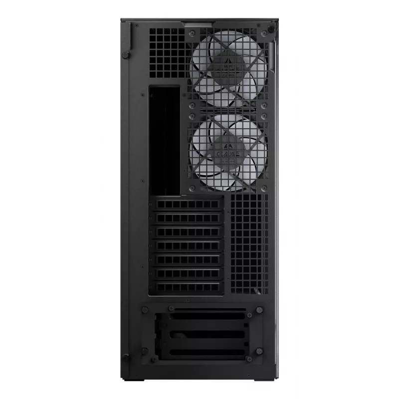 Korpusas ARCTIC Xtender VG (Mirror Black) Premium E-ATX su vertikaliu GPU montavimu