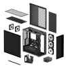 Korpusas ARCTIC Xtender VG (Mirror Black) Premium E-ATX su vertikaliu GPU montavimu