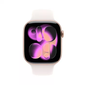 Išmanusis laikrodis Apple Watch Series 11 GPS + Cellular 46 mm rožinio aukso aliuminio korpusas, šviesiai rausvas sportinis dirželis M/L