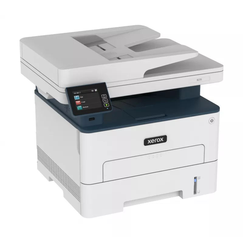 Xerox B235 daugiafunkcis spausdintuvas A4, 34 ppm, belaidis, dvipusis, kopijavimas/spausdinimas/nuskaitymas/faksas, PS3, PCL5e/6, ADF, 2 padėklai, 251 lapas