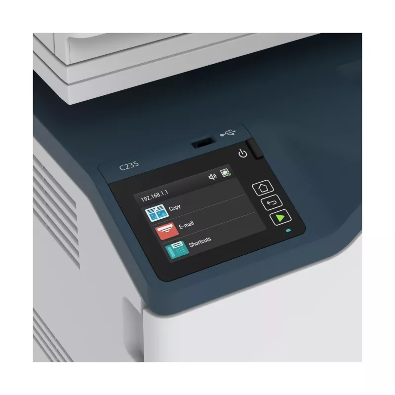 Xerox C235 spalvotas daugiafunkcis įrenginys A4, 22 ppm, belaidis, spausdinimas/kopijavimas/nuskaitymas/faksas, PS3, PCL5e/6, ADF, 2 padėklai, 251 lapas