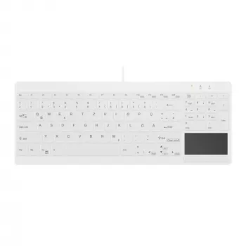 Contour Design Active Key Contour QuickClean medicininė klaviatūra IP68 su jutikliniu kilimėliu kompaktiška laidinė balta DE C7412