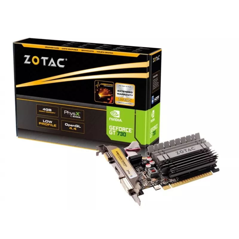 ZOTAC Force 4GB GT730 PCI-E 2.0 x16 DVI/HDMI/VGA 902MHz 2560x1600