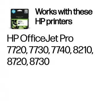 HP 953XL didelės talpos juodas originalus rašalo kasetė
