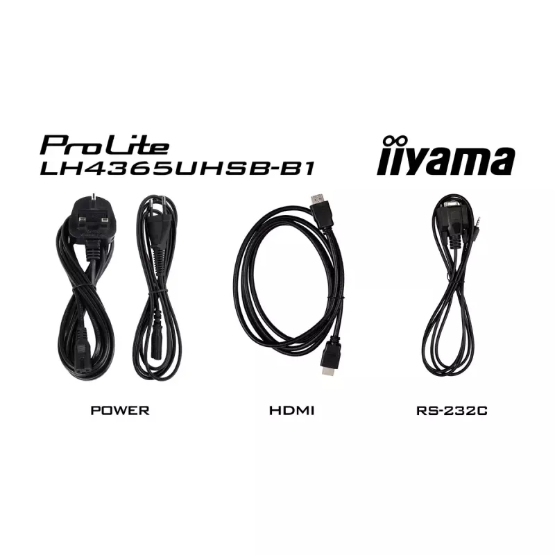 iiyama LH4365UHSB-B1 demonstracinis ekranas su kiosko dizainu 108 cm (42,5 colio) LED Wi-Fi 800 cd/m² 4K Ultra HD juodas su integruotu procesoriumi Android 11 24/7