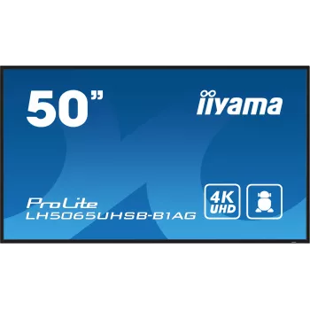 IIYAMA LH5065UHSB-B1AG skaitmeninės reklamos ekranas, 125,7 cm (49,5 colio), LCD, Wi-Fi, 800 cd/m², 4K Ultra HD, juodas, su integruotu procesoriumi, Android 11, 24/7
