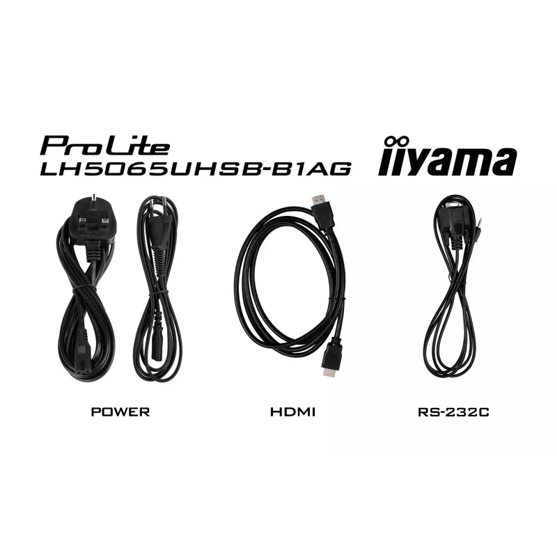 IIYAMA LH5065UHSB-B1AG skaitmeninės reklamos ekranas, 125,7 cm (49,5 colio), LCD, Wi-Fi, 800 cd/m², 4K Ultra HD, juodas, su integruotu procesoriumi, Android 11, 24/7