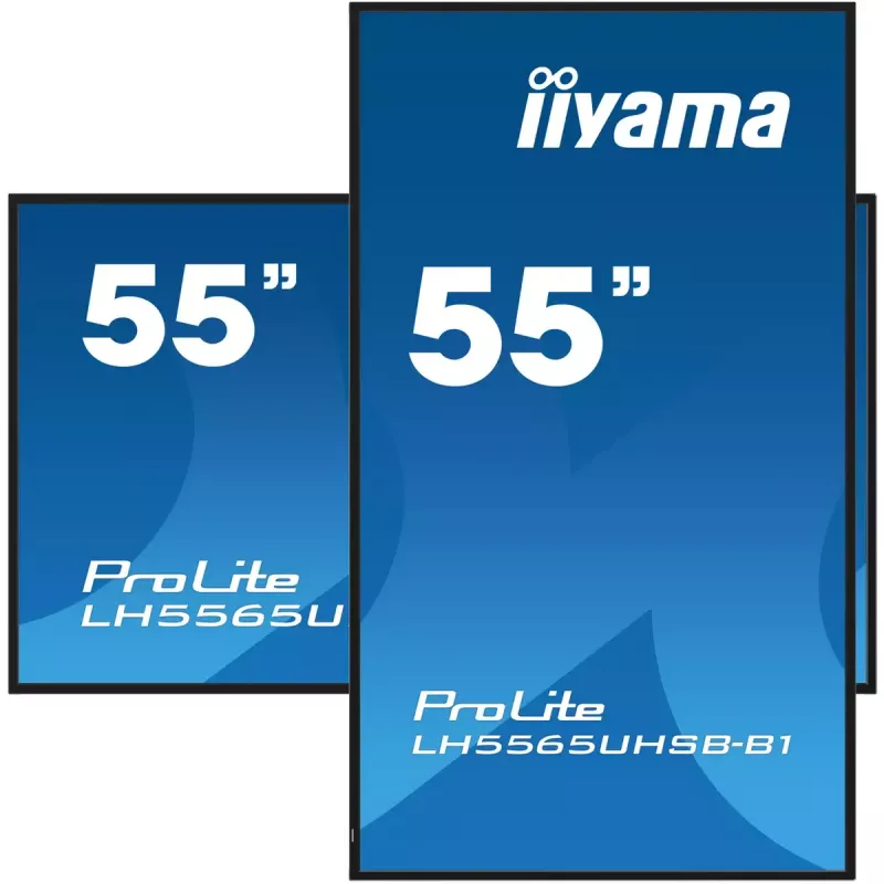 iiyama LH5565UHSB-B1 Signage ekranas Kiosko dizainas 138.7 cm (54.6 col.) LED Wi-Fi 800 cd/m² 4K Ultra HD Juodas Įmontuotas procesorius Android 11 24/7