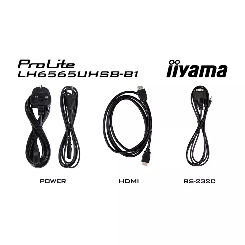 „iiyama LH6565UHSB-B1“ reklaminis ekranas su kiosko dizainu 163,8 cm (64,5 col.) LED Wi-Fi 800 cd/m² 4K Ultra HD juodas su integruotu procesoriumi Android 11 24/7