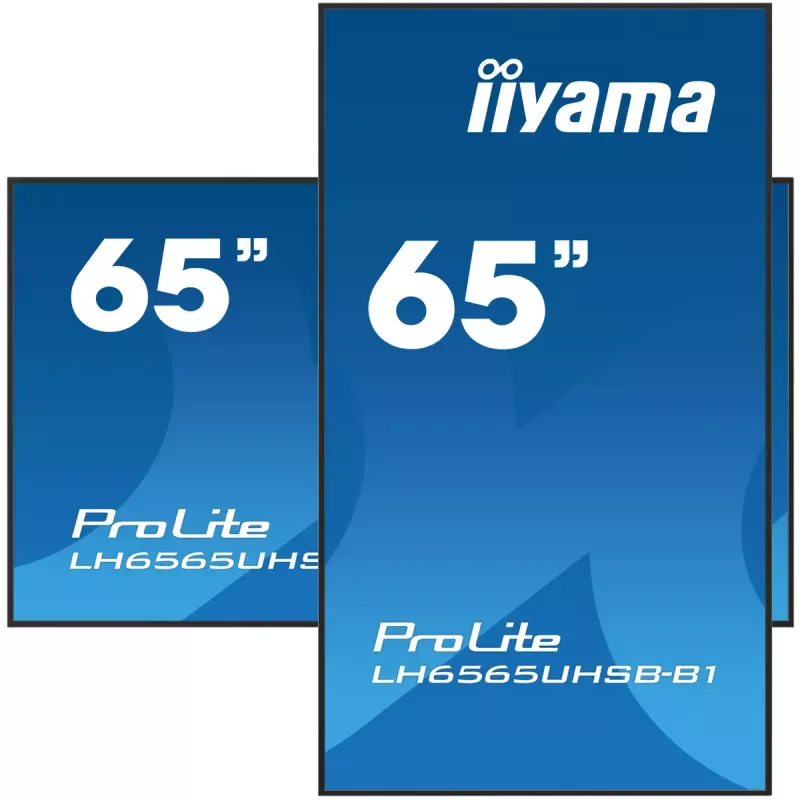 „iiyama LH6565UHSB-B1“ reklaminis ekranas su kiosko dizainu 163,8 cm (64,5 col.) LED Wi-Fi 800 cd/m² 4K Ultra HD juodas su integruotu procesoriumi Android 11 24/7